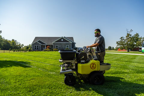 technician service granular fertilizer nice lawn